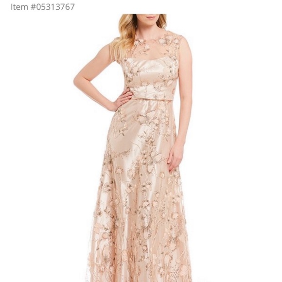 The Emma Street Embroidered Sequin Lace Gown Dress